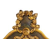 An Italian Painted and Parcel Gilt Mirror
