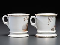 Two Porcelain Occupational Shaving Mugs