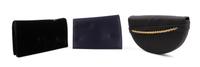 Three Gianni Versace Black Clutches, 1990s