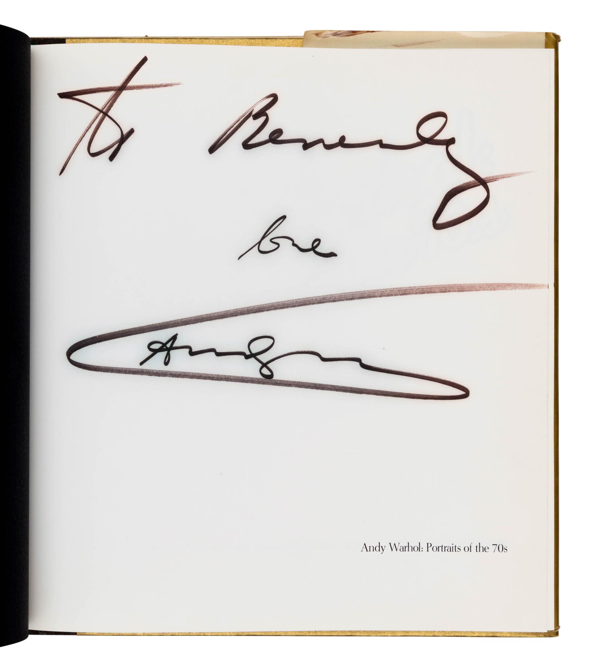 [Warhol, Andy (1928-1987)]. Andy Warhol: Portraits of the 70s . David Whitney, editor. New York: Random House, 1979.