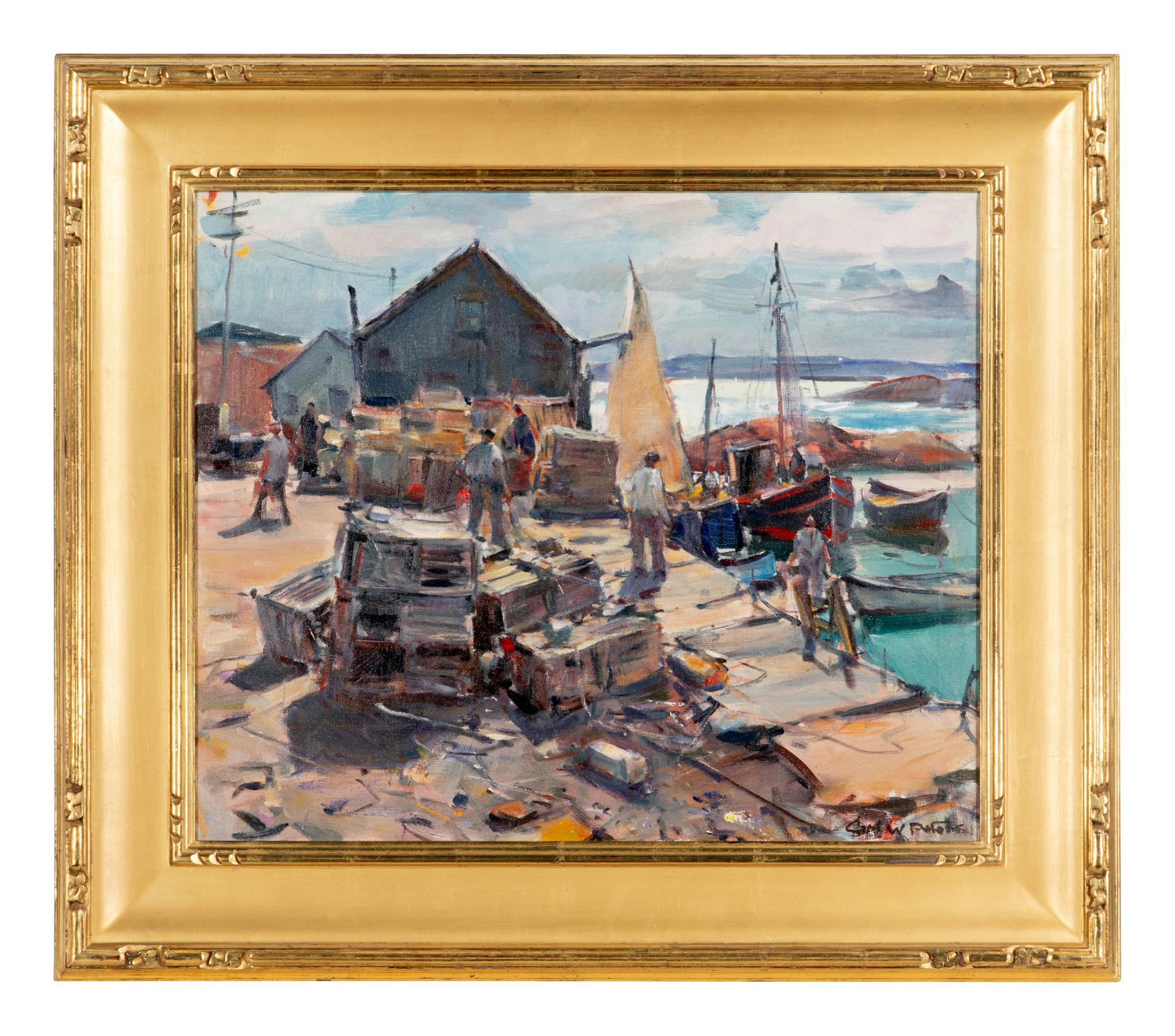 Carl William Peters (American, 1897–1980) — The Working Harbor