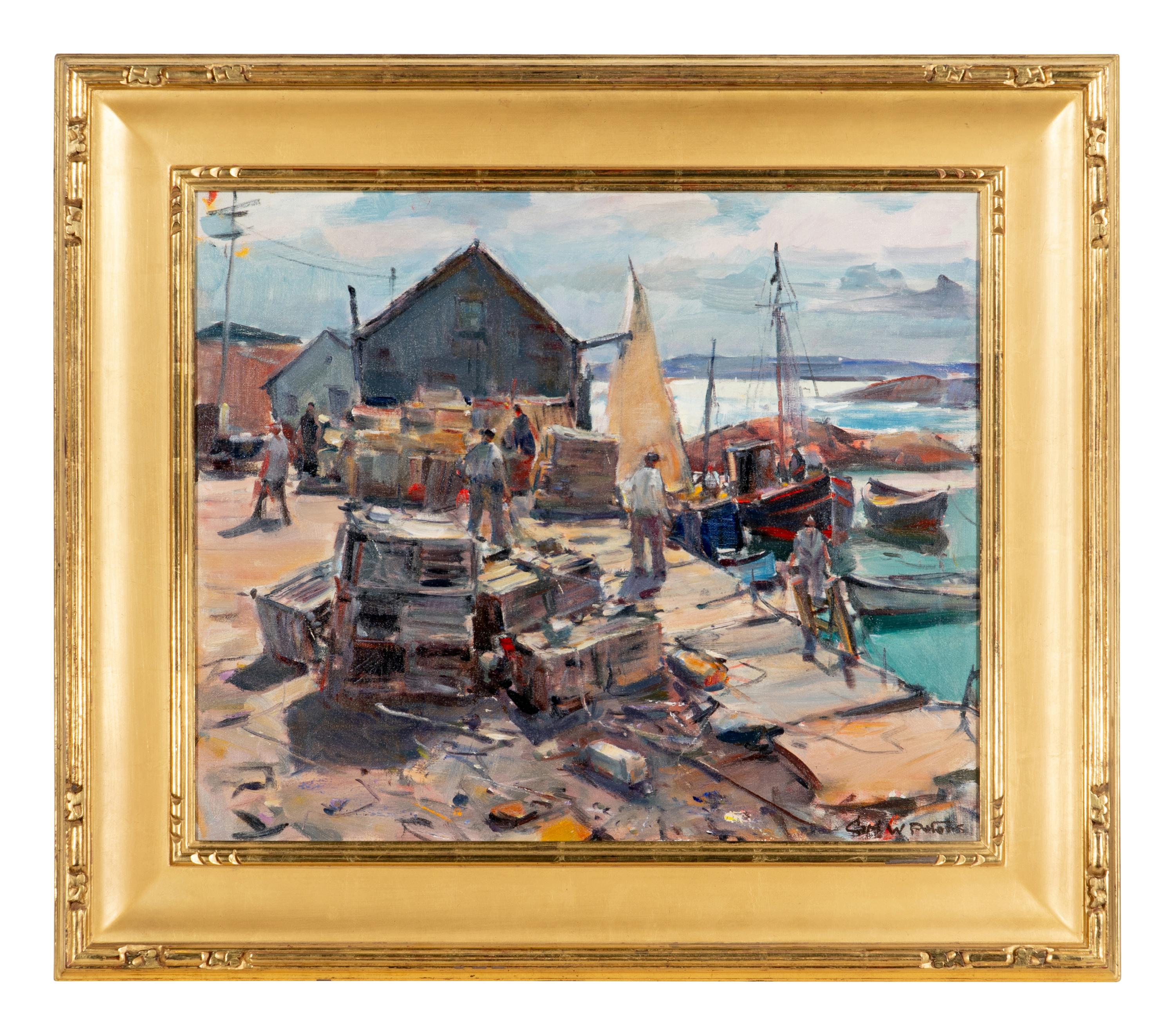 Carl William Peters (American, 1897–1980) — The Working Harbor