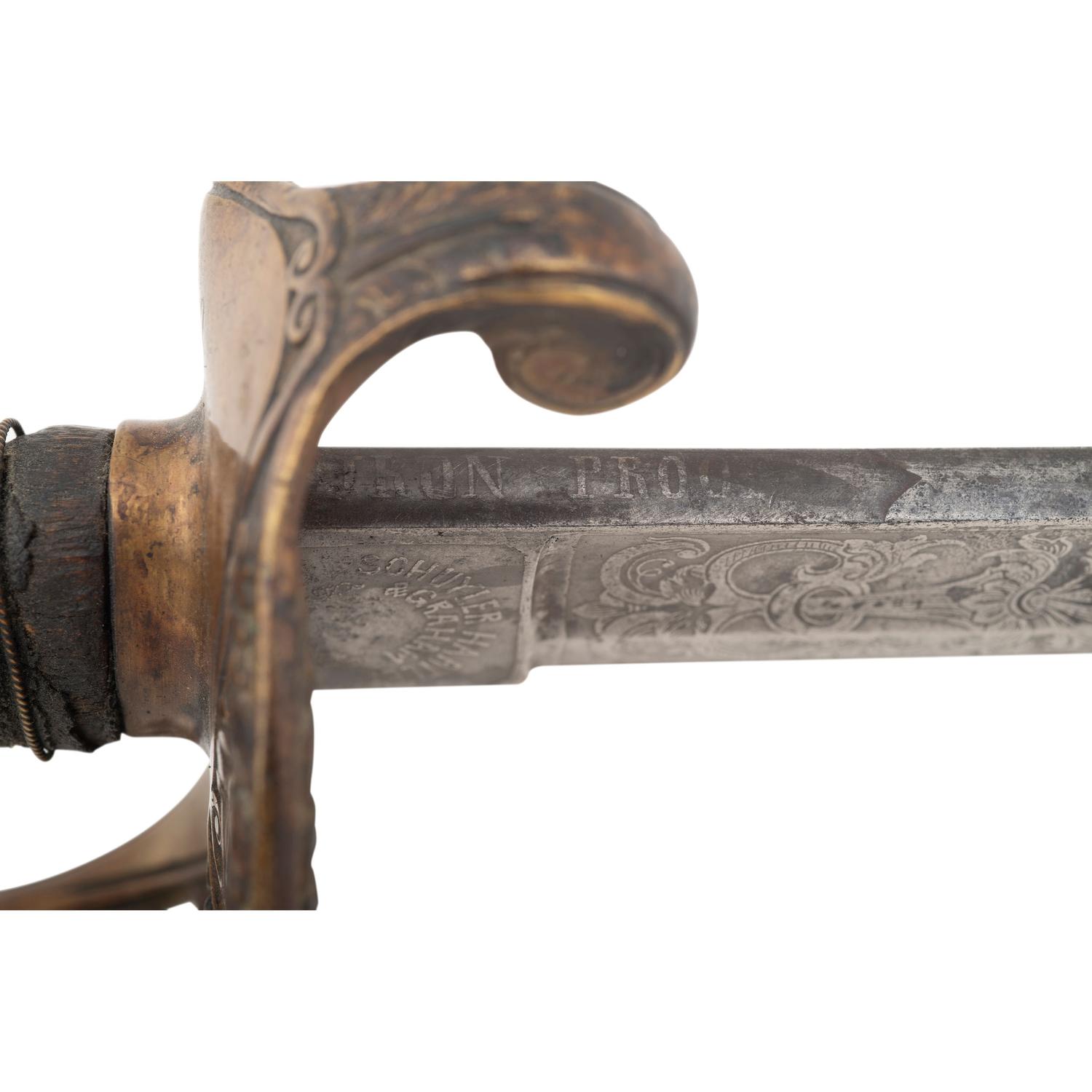Schuyler, Hartley & Graham 1850 Foot Officers Sword of Capt. Charles Amory - 24th Mass Infantry - POW at The Crater