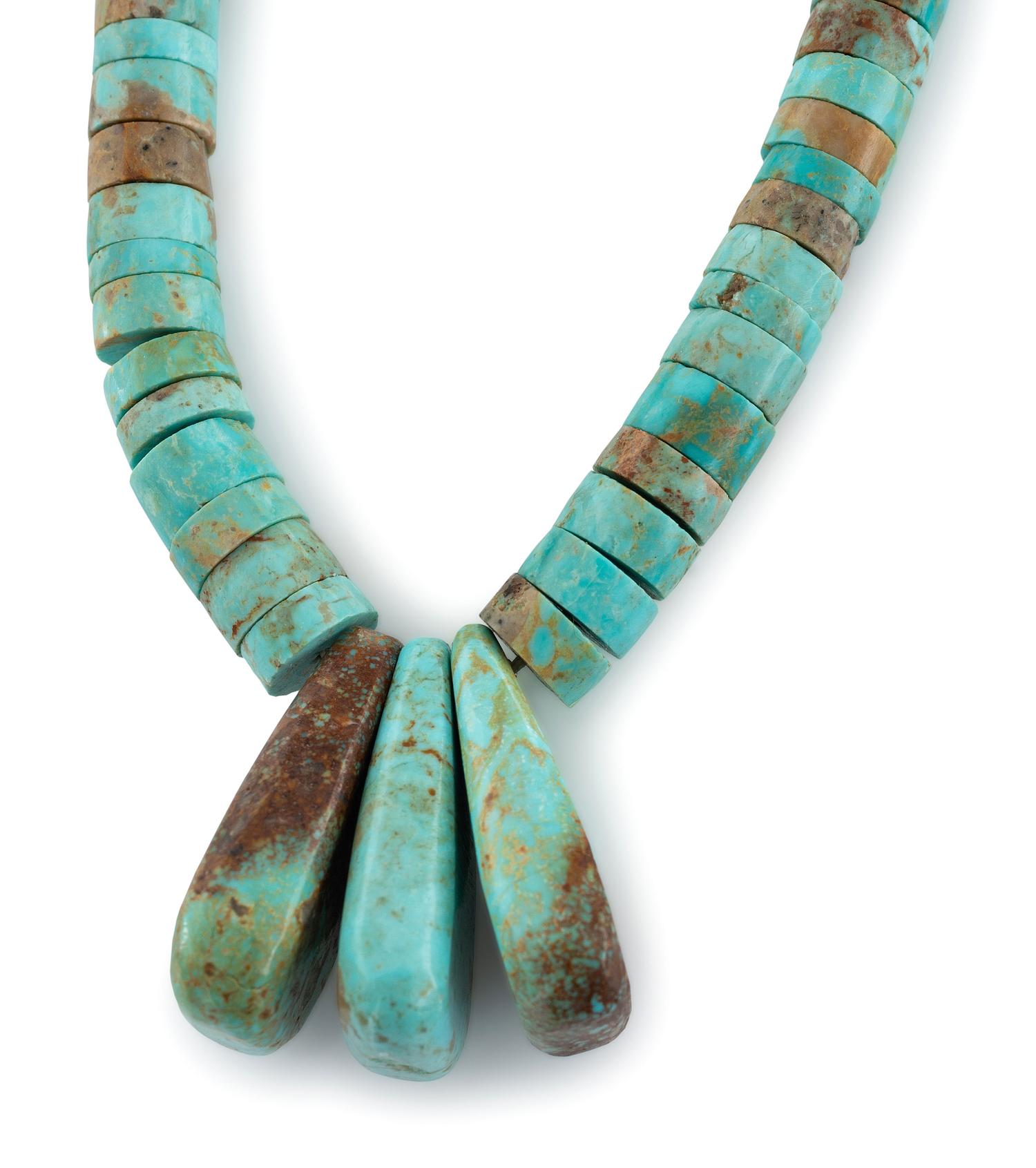 Pueblo Rolled Turquoise Necklaces