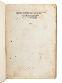 PEROTTUS, Nicolaus (1430-1480). Cornucopiae linguae latinae . Pyrrhus Perottus and Ludovicus Odaxius, editors. Venice: Paganinus de Paganinis, May 14, 1489.
