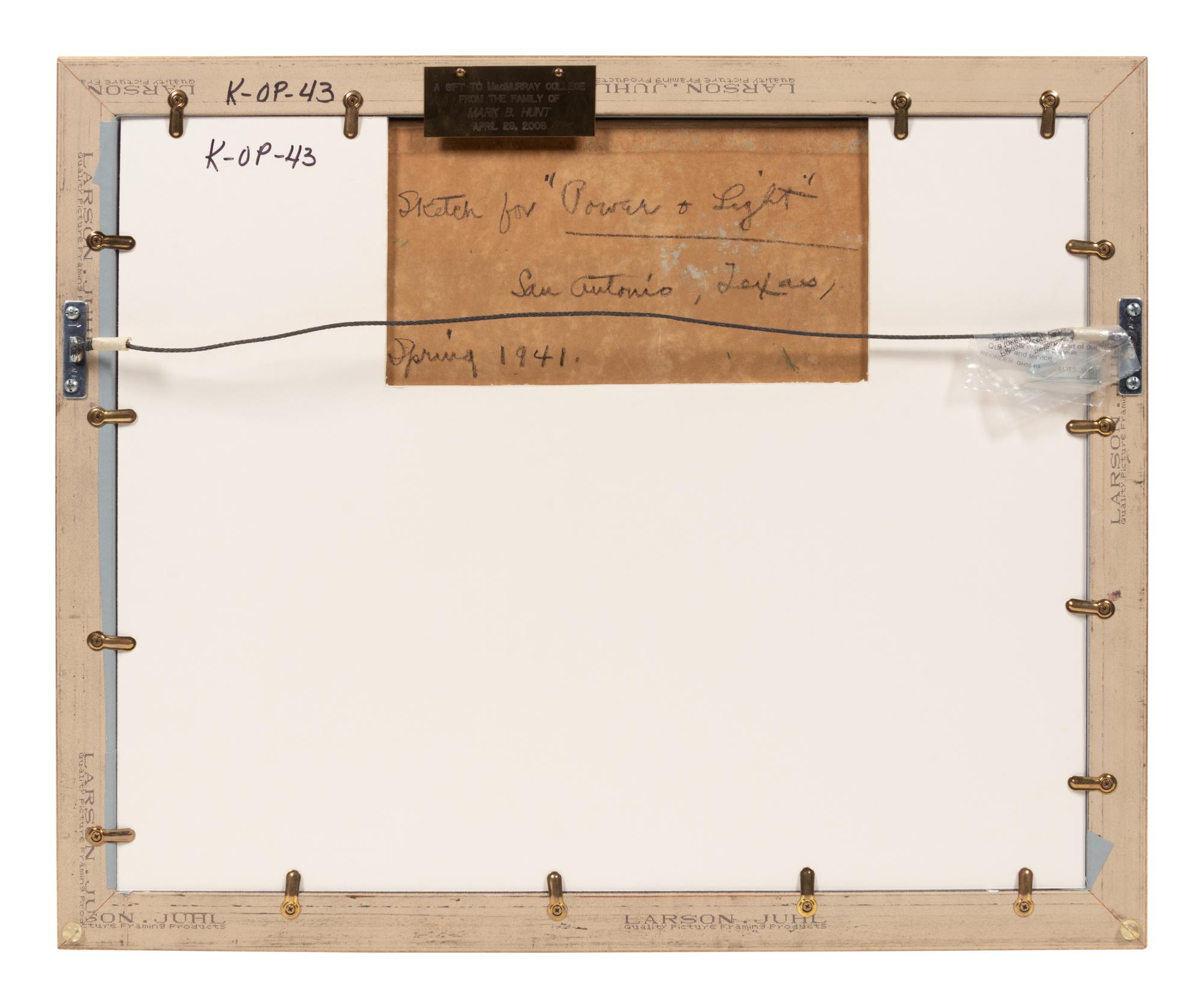 Sketch for Power and Light, San Antonio, Texas
