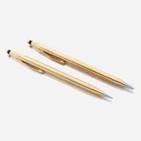 A gold pen and pencil set, Cross