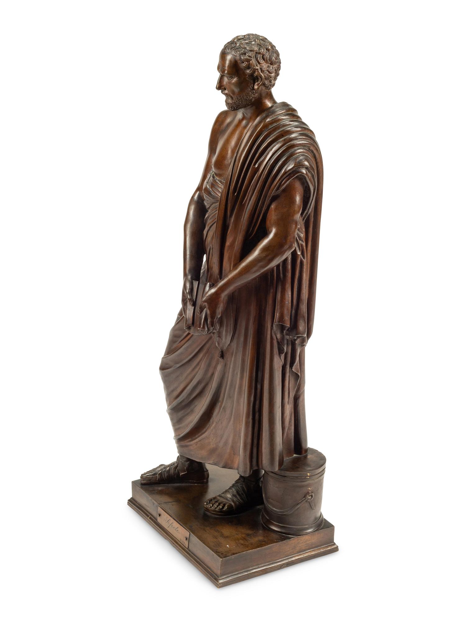 An Italian Bronze Figure of Demosthenes