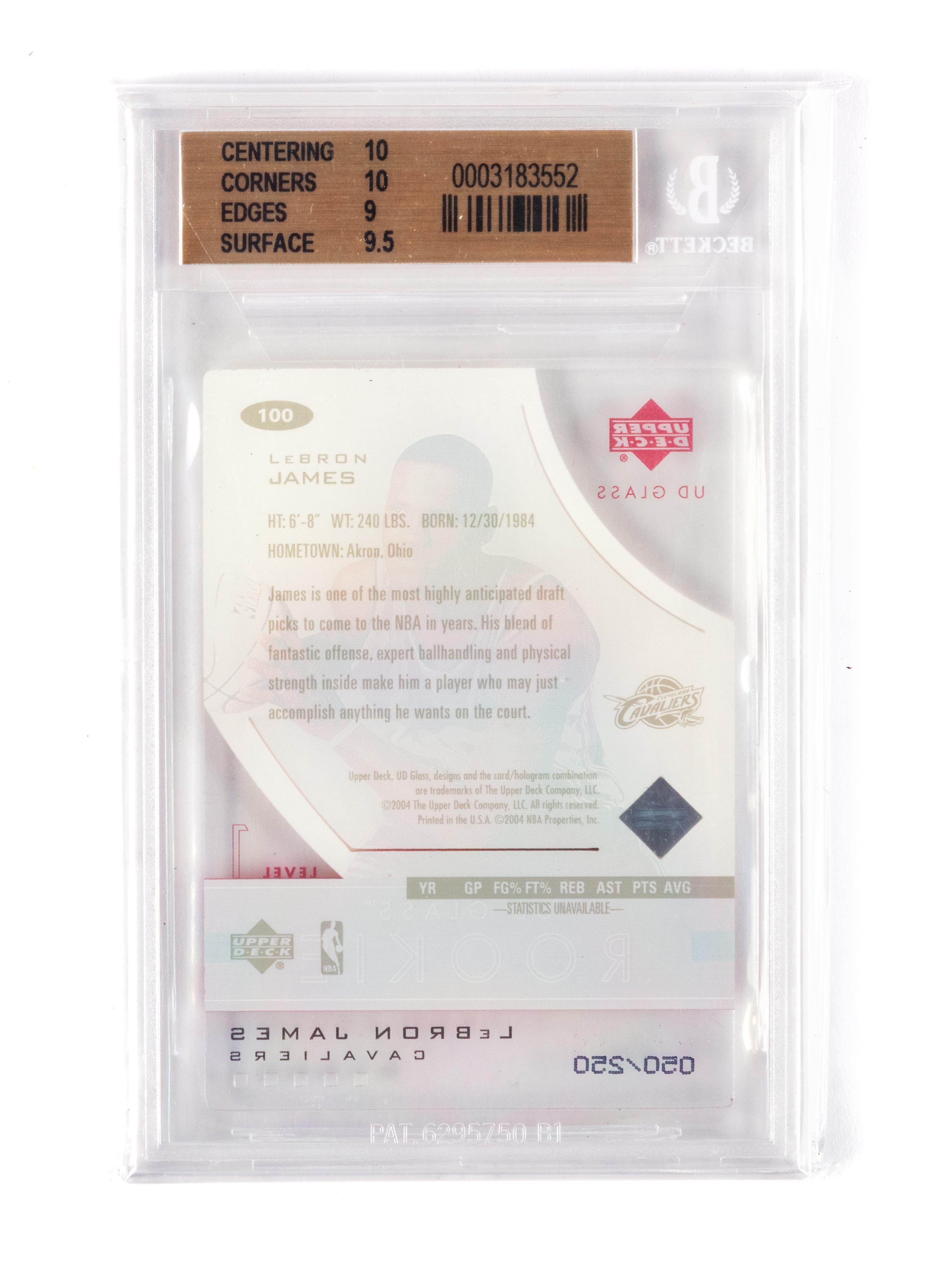 A Complete Set of 2003-04 Upper Deck BGS Graded Plexiglass Parallel Basketball Cards (60/60) With Glass Rookies (38/40) Including LeBron James Numbered Rookie Card