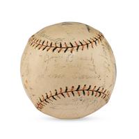 A 1927 Toledo Mud Hens Team Signed Autograph Baseball Featuring Casey Stengel (Beckett Authentication Services Letter of Authenticity)