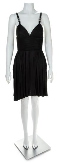 A Gianni Versace Black Rayon "Shorts" Dress, Size 40.