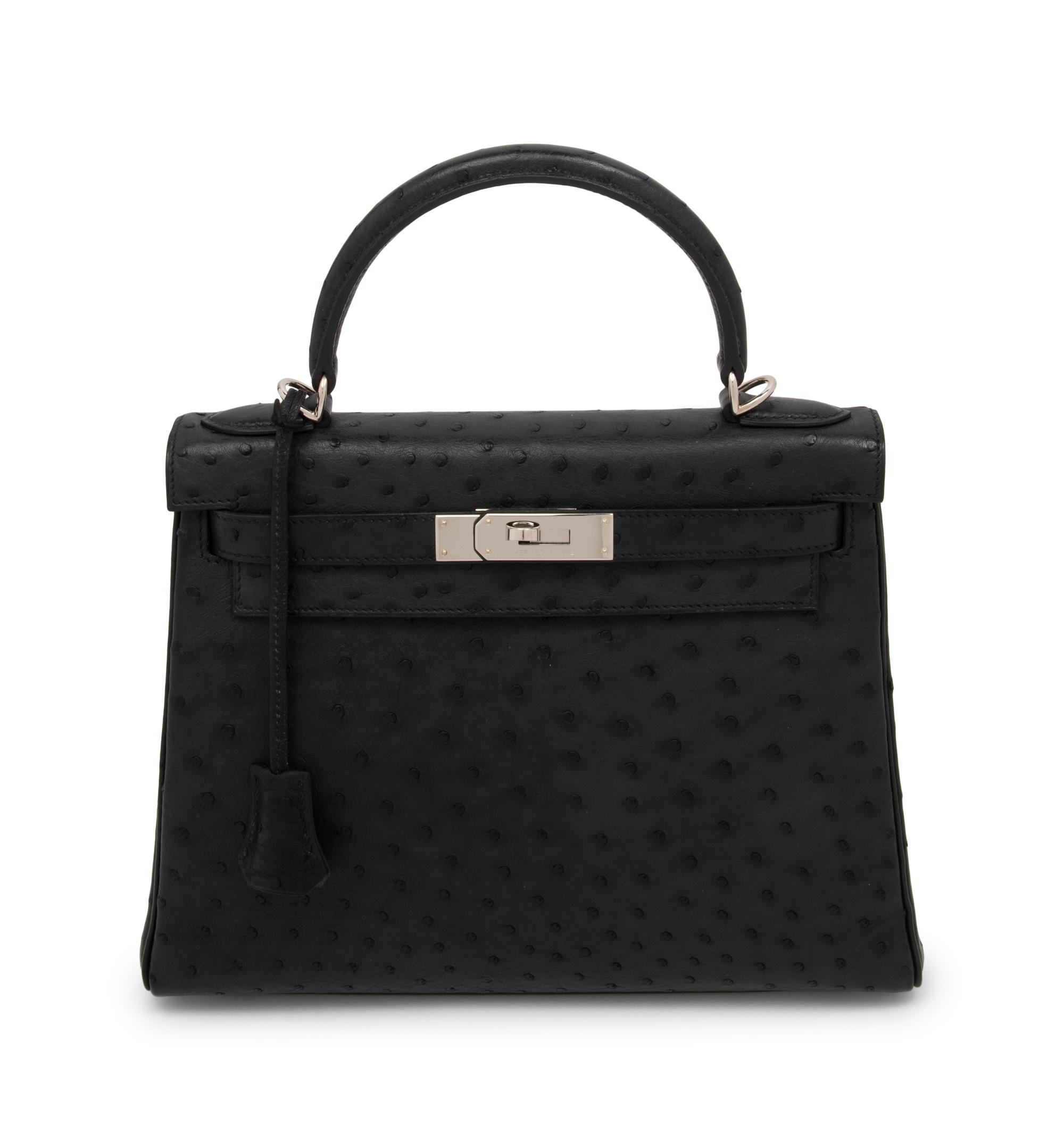 Hermès Kelly 25 in Ardoise Ostrich, 2001