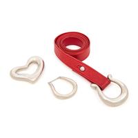 Elsa Peretti, Tiffany & Co,; Red Leather Belt & Three Silver Buckles