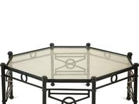 A Group of Neoclassical Style Painted Aluminum Garden Furniture — 20th Century