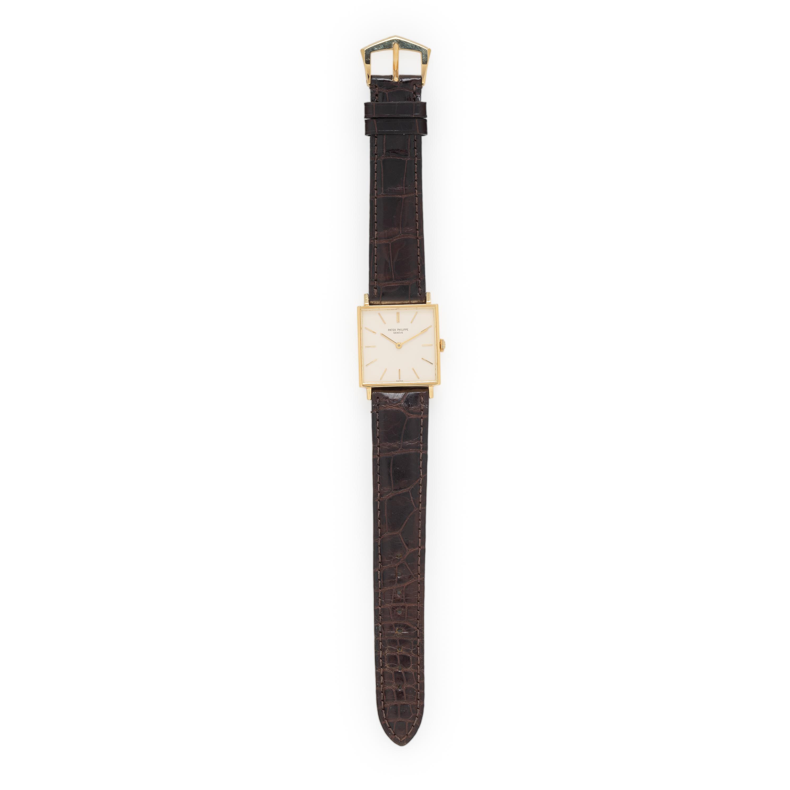 Patek Philippe, Ref. 3430, 18K Yellow Gold Square Watch, with Patek Philippe Extract from the Archives