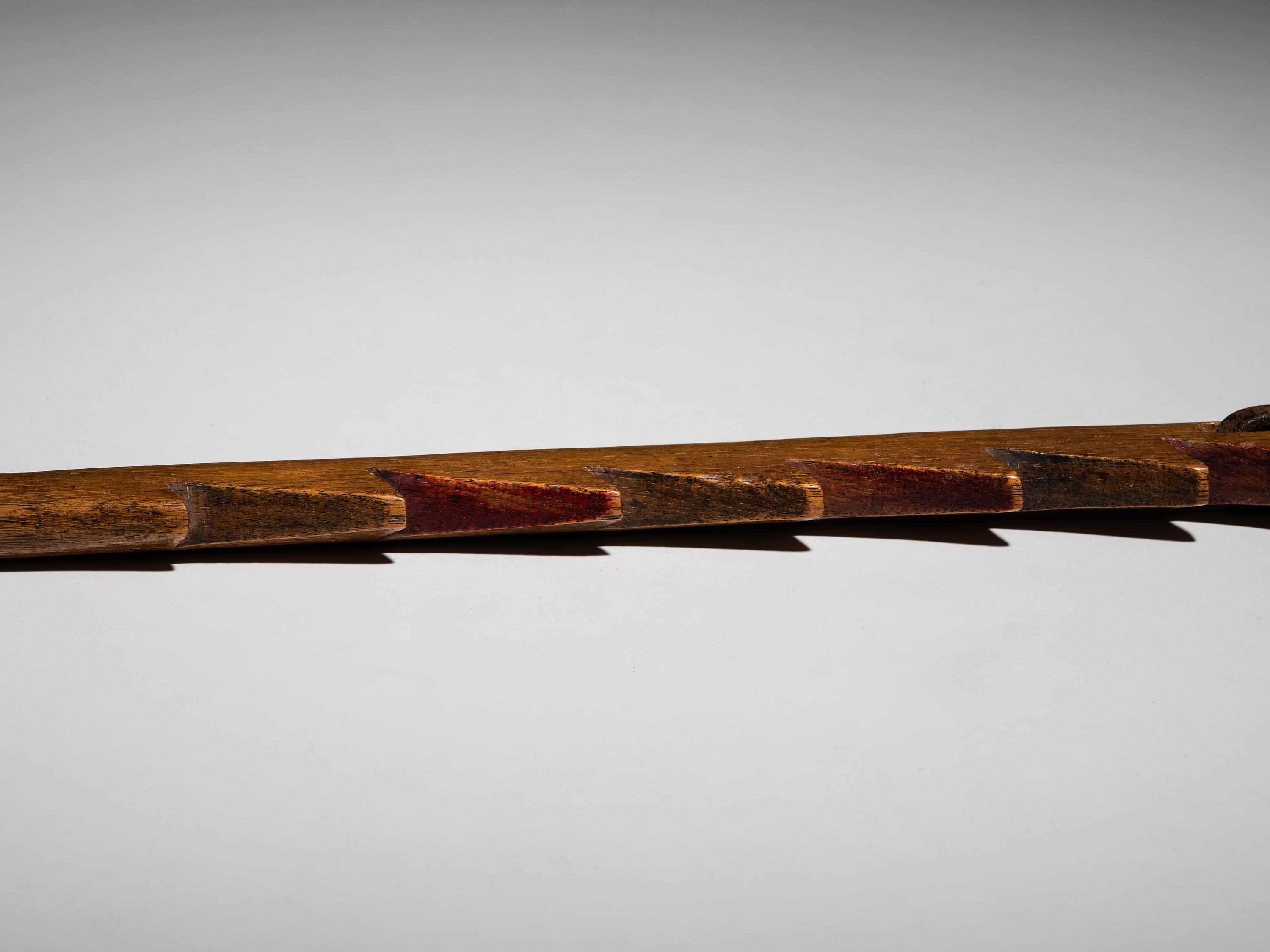 Northern Plains Sawtooth Quirt, with Beaded Wrist Strap