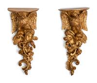 A Pair of George III Giltwood Wall Brackets