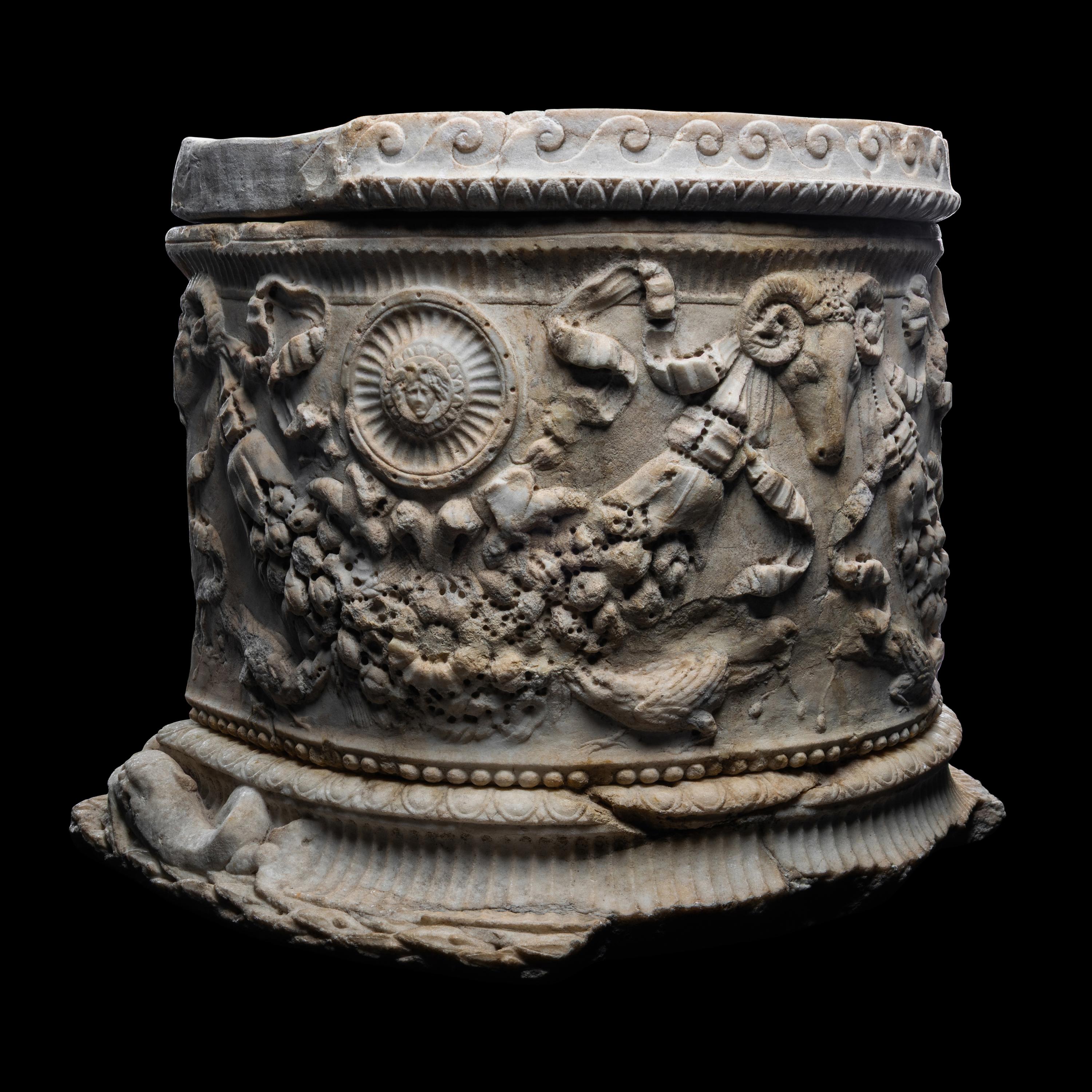 A Roman Marble Cinerary Urn