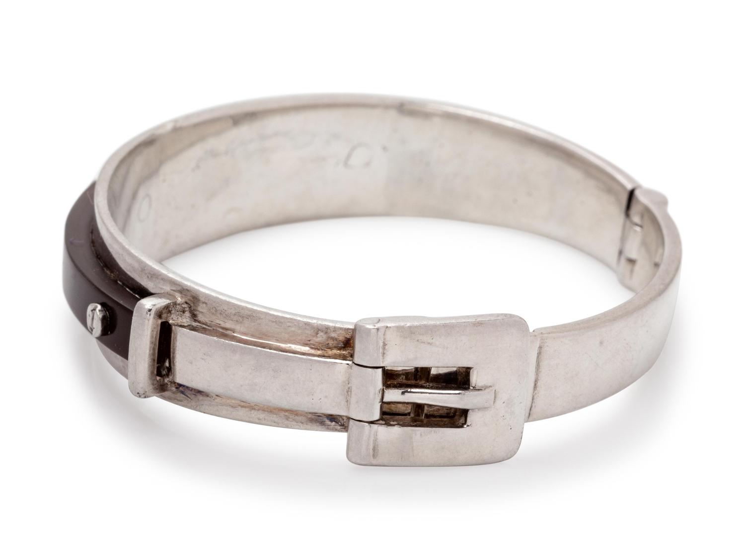 GUCCI, BELT MOTIF BANGLE BRACELET