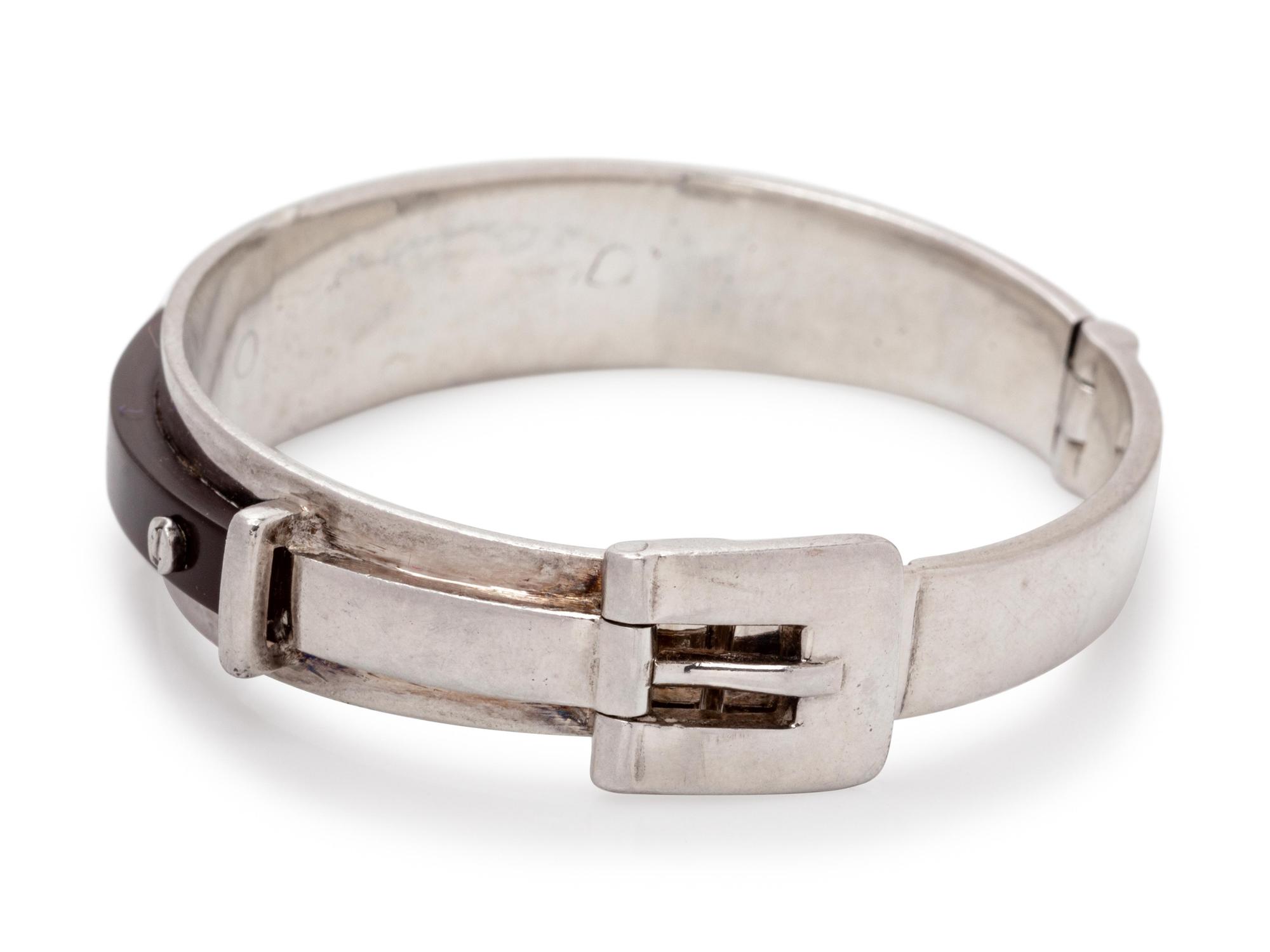 GUCCI, BELT MOTIF BANGLE BRACELET