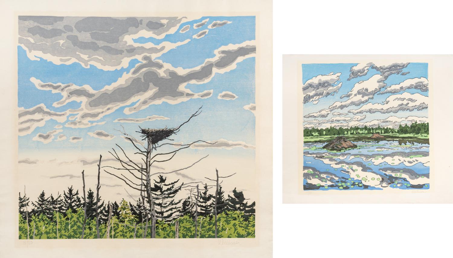 A Pair of Prints ( Osprey's Nest, 1979-80; Big Flowage , 1979)