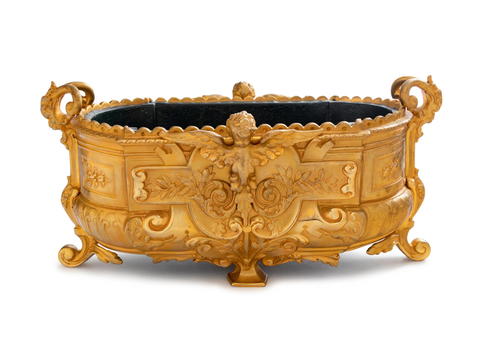 A Neoclassical Gilt Bronze Jardinière