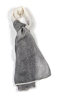 An Hermes Silk Chiffon Grey Degrade Scarf. 42 x 21 inches.