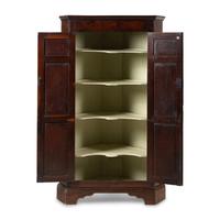 A George III Oak Corner Cabinet