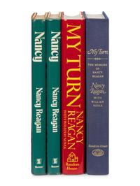 REAGAN, Nancy Davis (1921-2016). A group of 4 signed works, comprising: