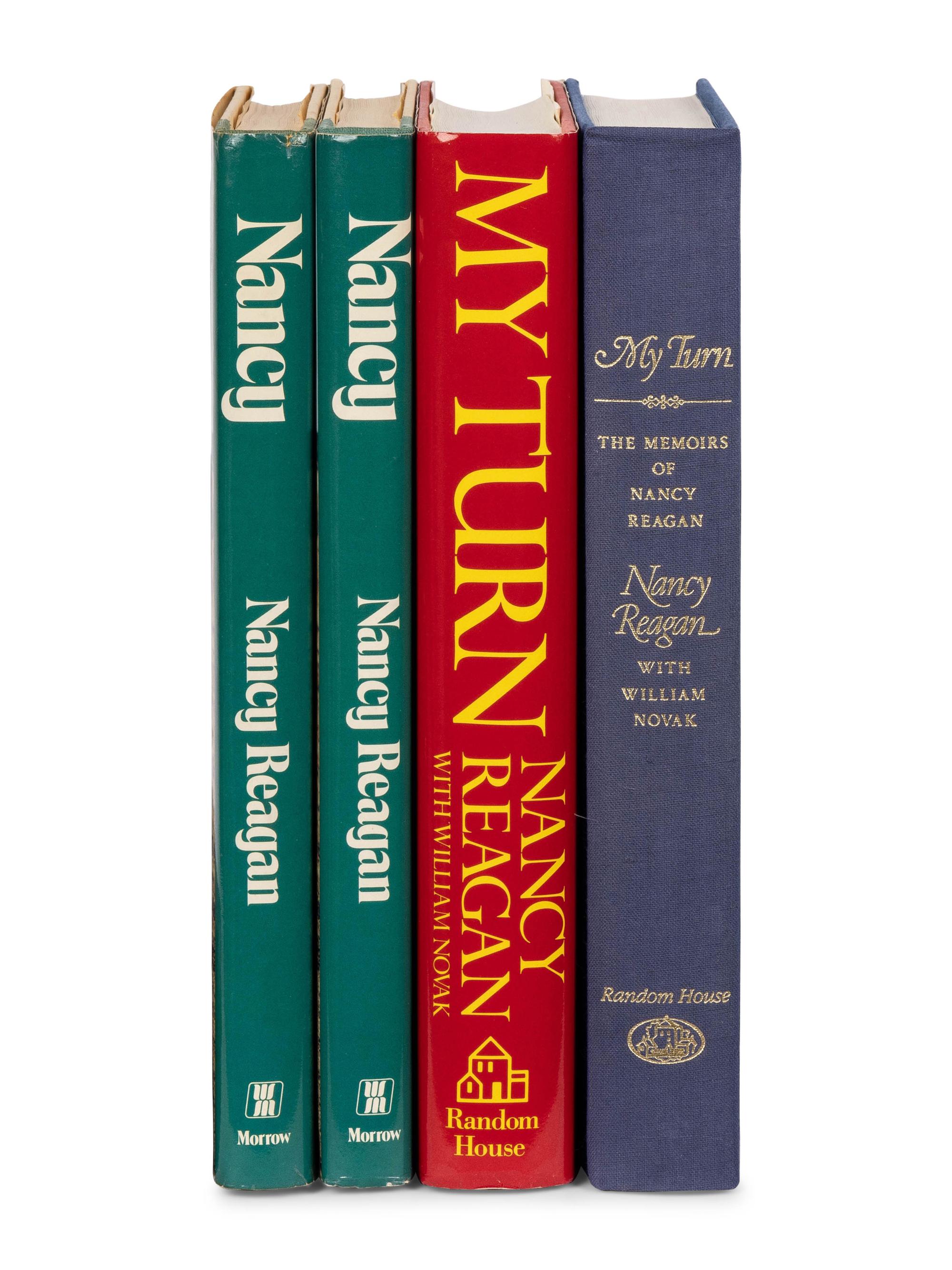 REAGAN, Nancy Davis (1921-2016). A group of 4 signed works, comprising:
