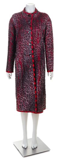 A Koos Red Wool Reversible Coat, No size.