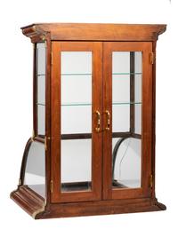 Two Wooden Frame Countertop Display Cases