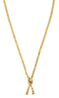 A Victorian Yellow Gold and Ruby Book Chain Necklace, 6.00 dwts.