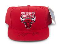 A Michael Jordan Signed Autograph Chicago Bulls Hat (Beckett Authentication Services Letter BAS Certified),