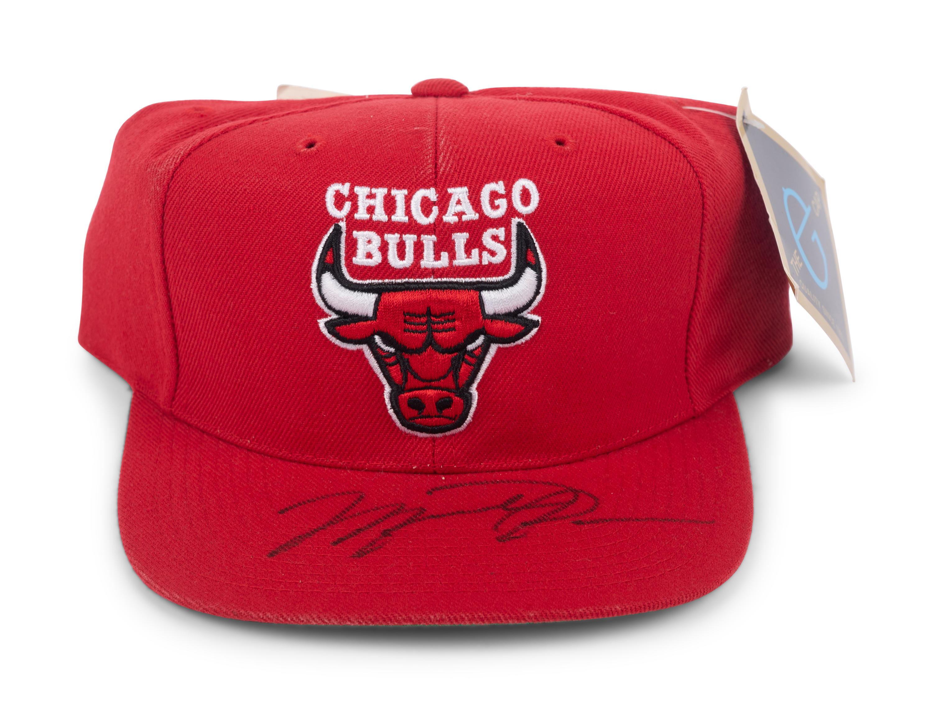 A Michael Jordan Signed Autograph Chicago Bulls Hat (Beckett Authentication Services Letter BAS Certified),
