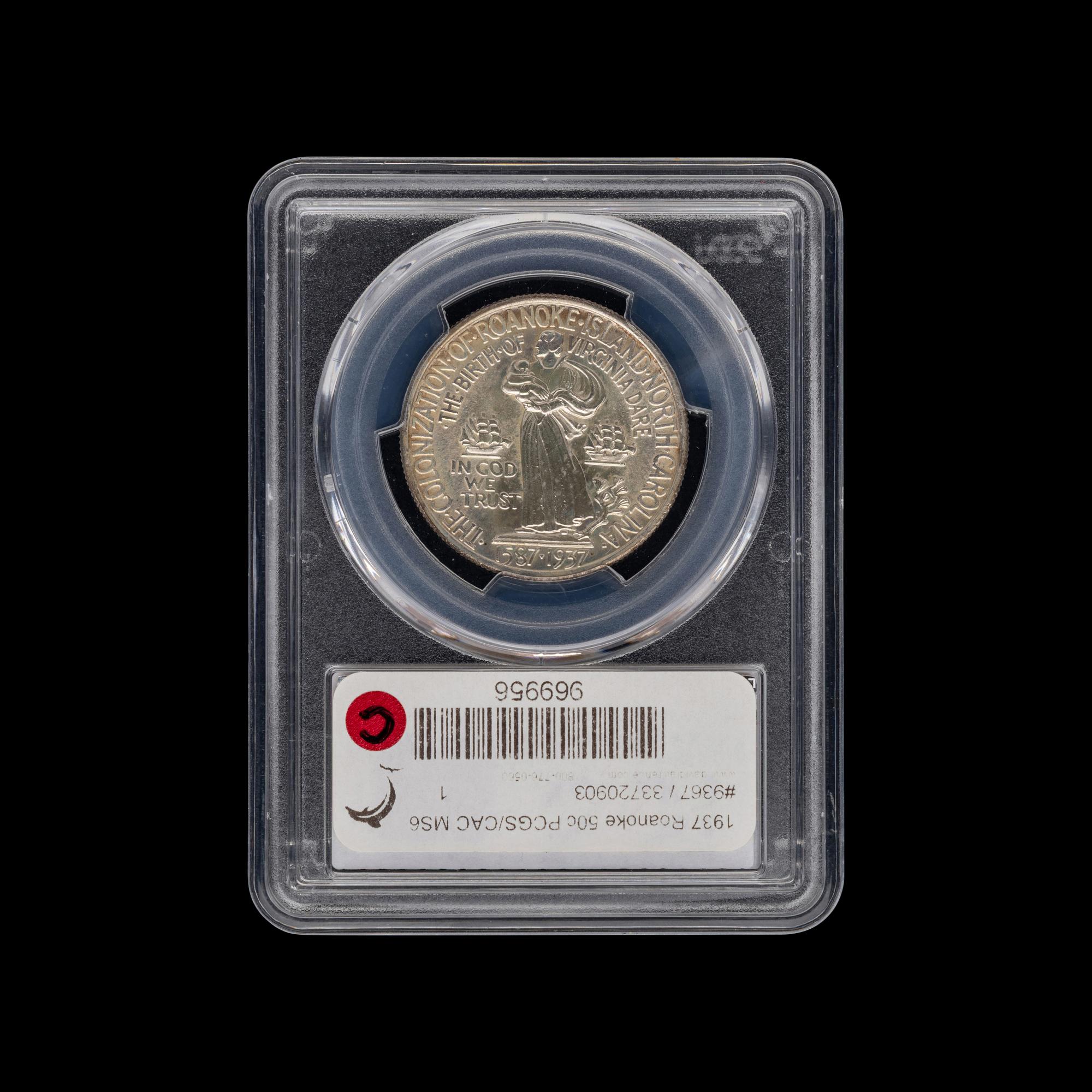 A 1937 Roanoke Commemorative 50c Coin [PCGS MS66; CAC Green Sticker]