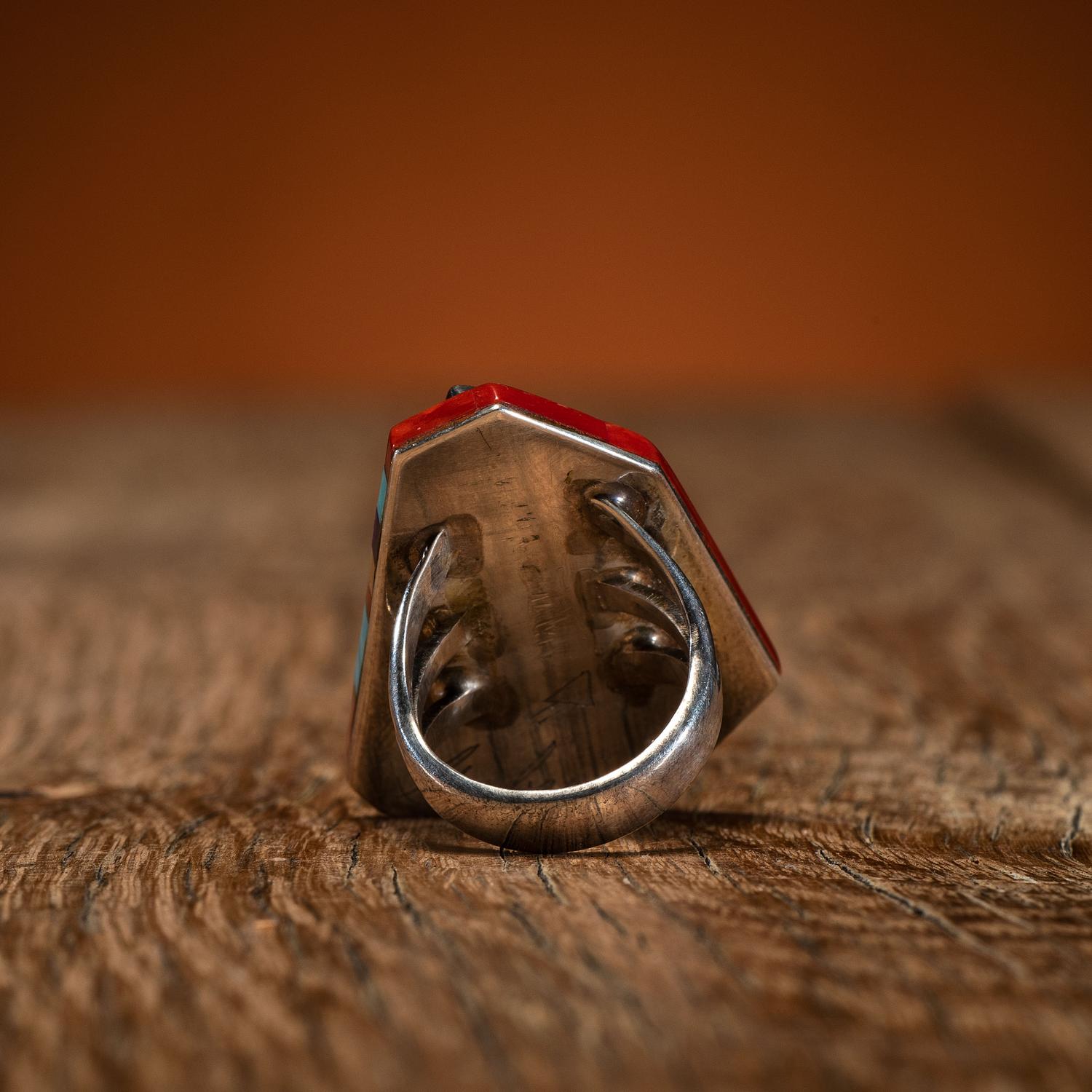 Mosaic Inlay Ring, with Morenci Turquoise