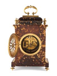 A French Tortoise Shell Carriage Clock