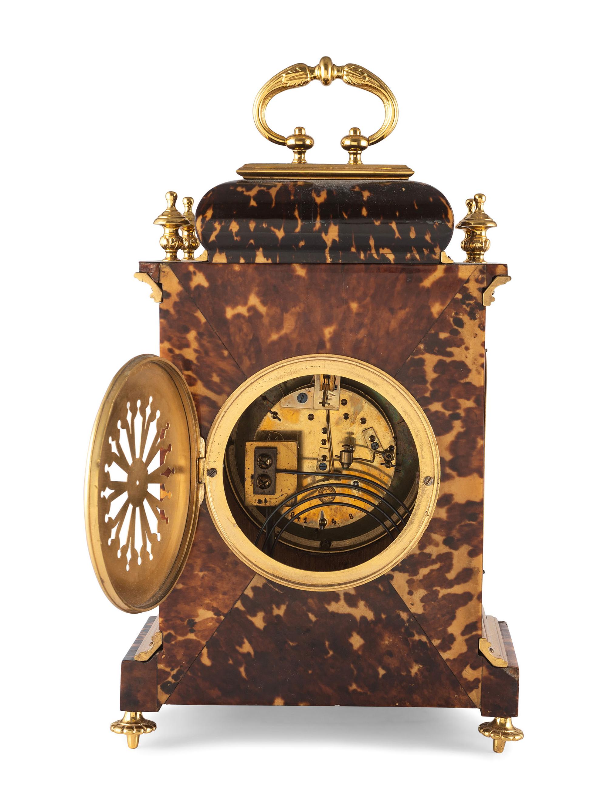 A French Tortoise Shell Carriage Clock