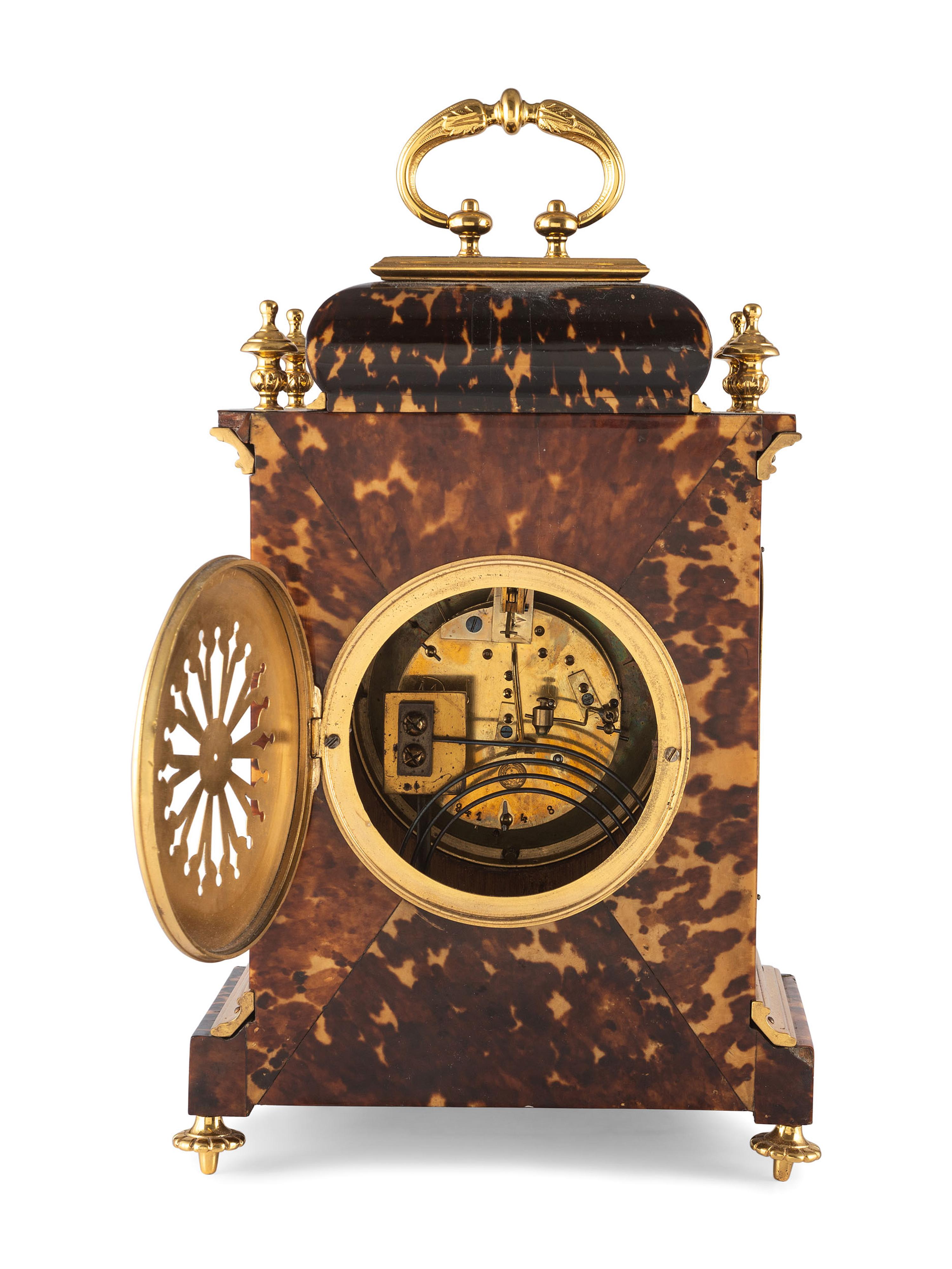 A French Tortoise Shell Carriage Clock