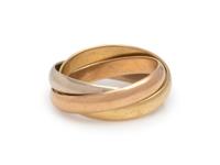 CARTIER, TRICOLOR GOLD 'TRINITY' RING