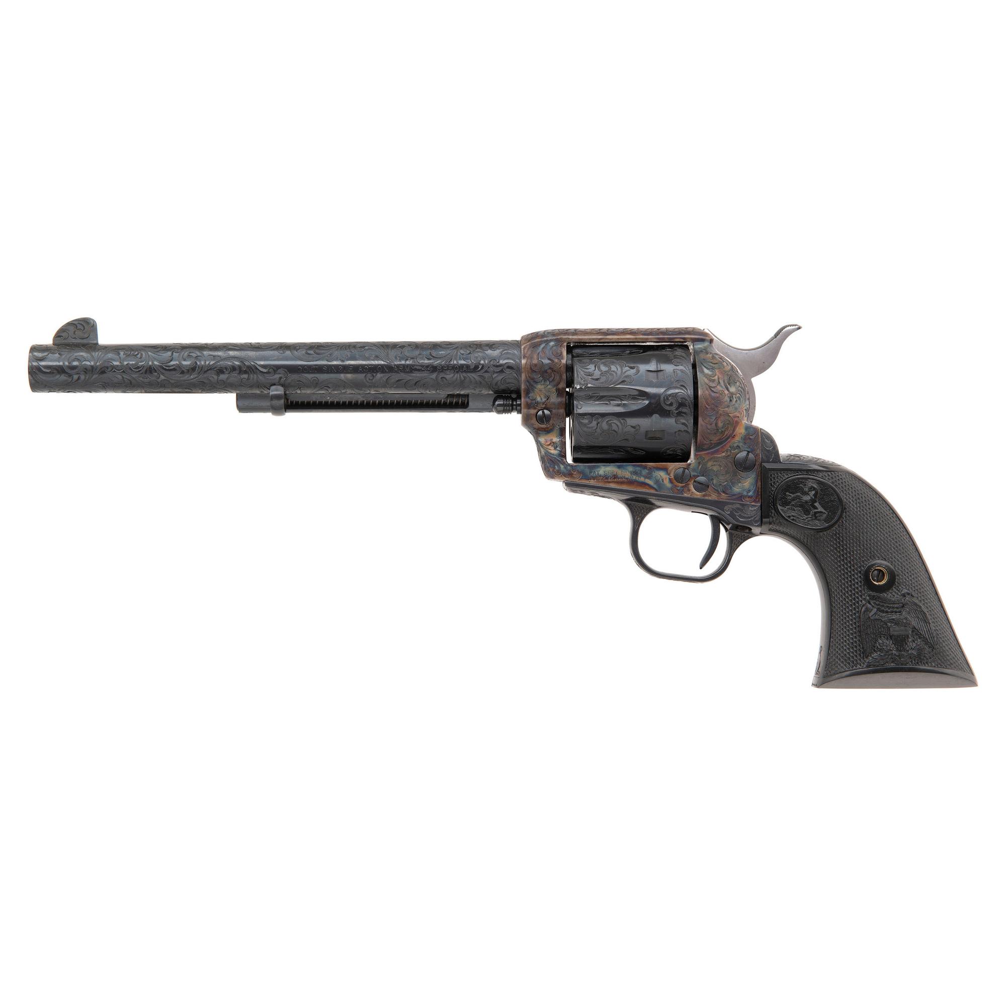 *Colt Custom Shop Class D Engraved 3rd Generation Single Action Army Revolver in .44 Special with Factory Box