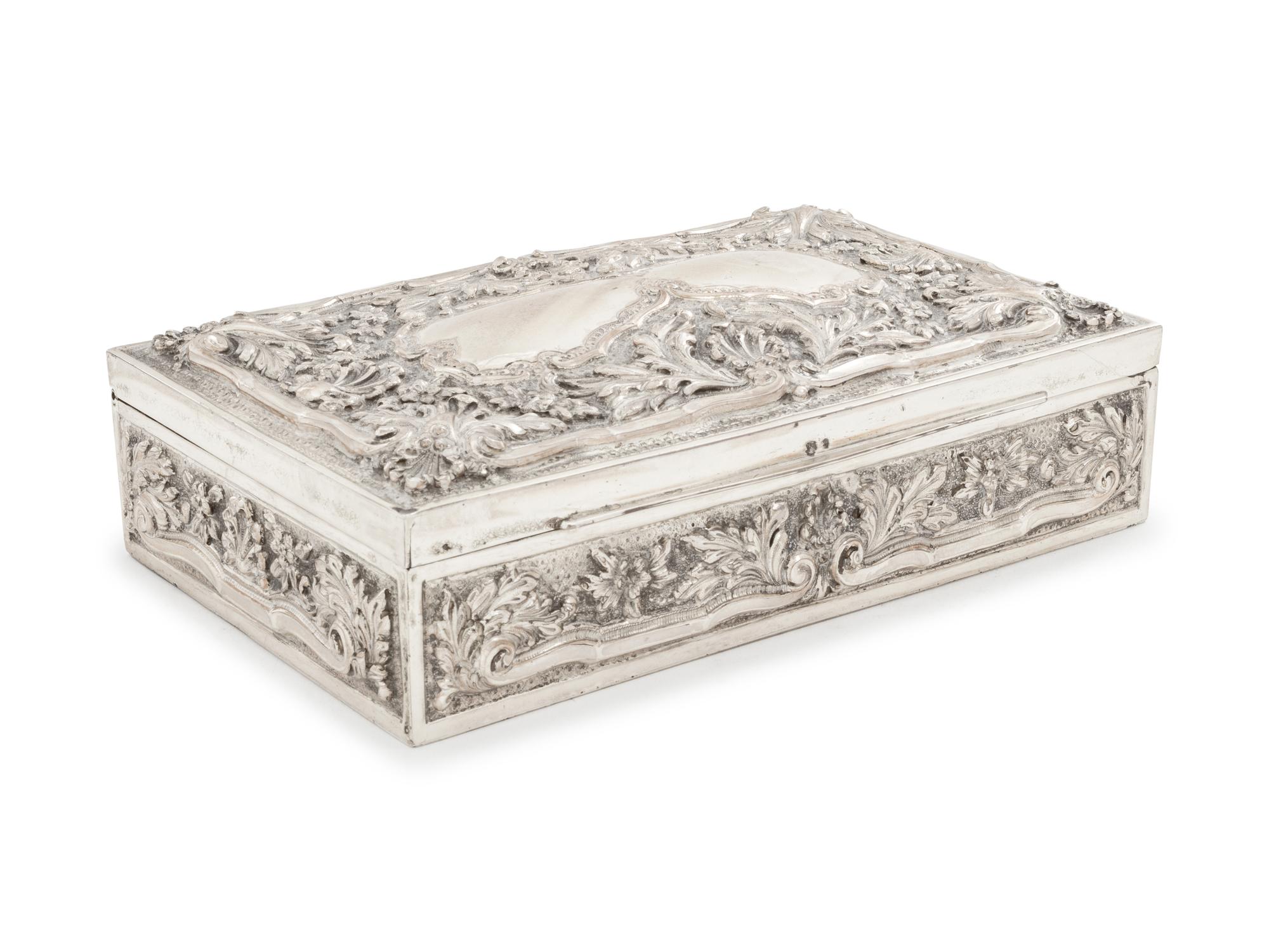 A Portuguese Silver Cigarette Box