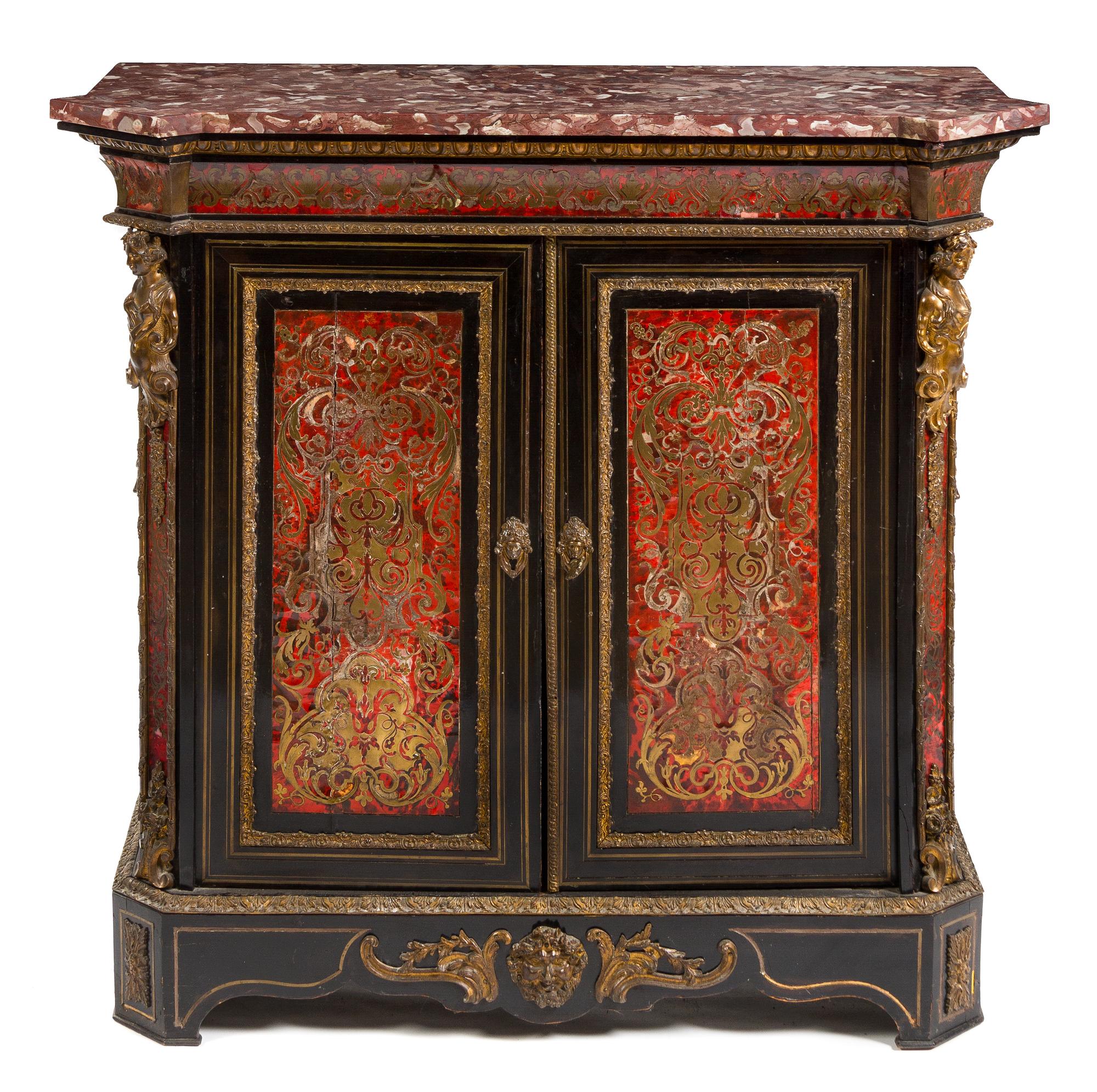 A Napoleon III Gilt Bronze Mounted Boulle Marquetry Meuble d'Appui Height 41 1/2 inches. — SECOND HALF 19TH CENTURY
