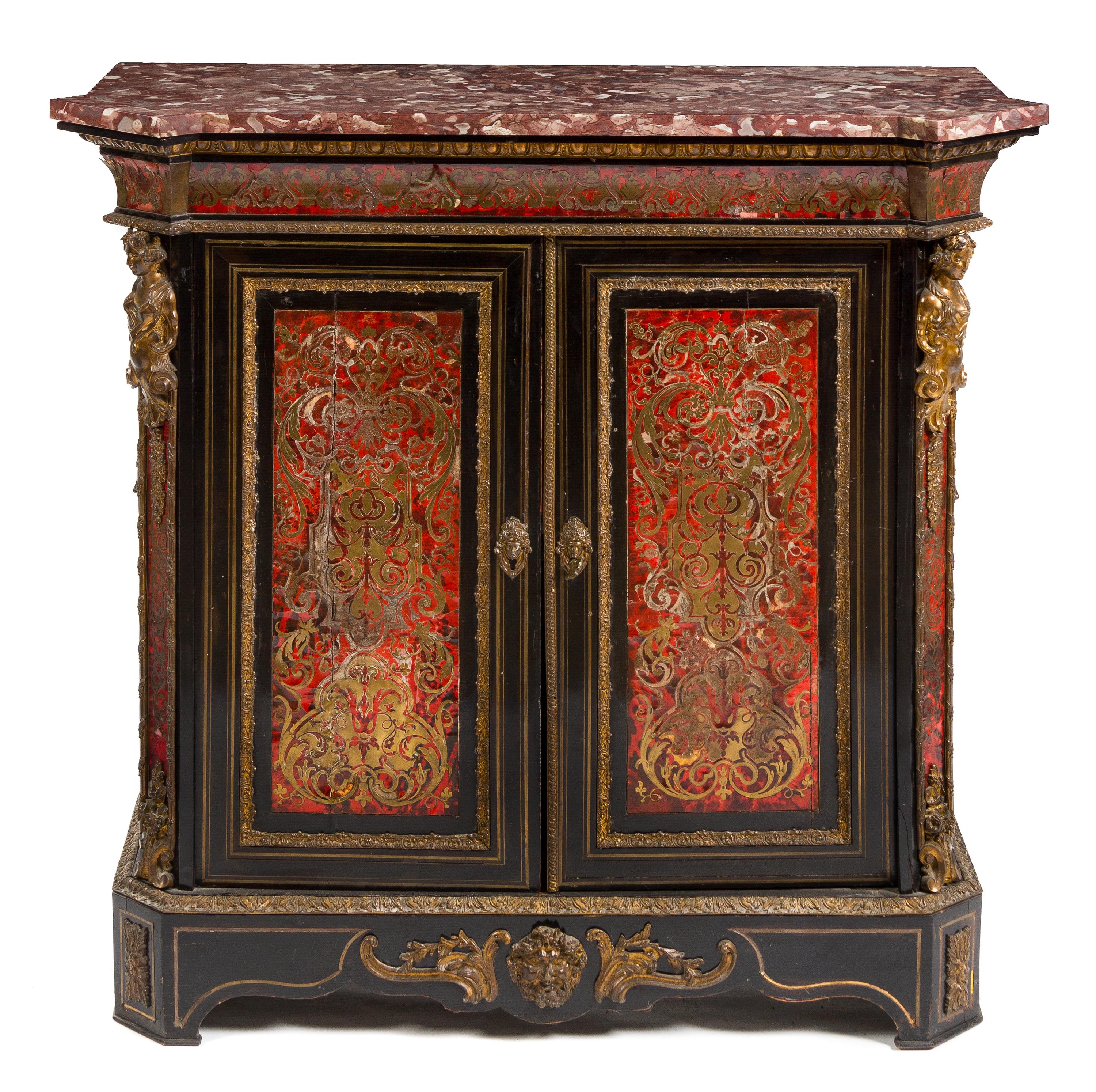 A Napoleon III Gilt Bronze Mounted Boulle Marquetry Meuble d'Appui Height 41 1/2 inches. — SECOND HALF 19TH CENTURY