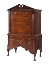 A George II Oak Chest on Stand