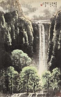 Five Chinese Hanging Scroll Paintings and Four Calligraphy Dedicated to Huang Beishou (1913-2000) — 黃北壽舊藏書畫一組九件