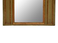A Louis XVI Style Painted and Parcel Gilt Trumeau Mirror