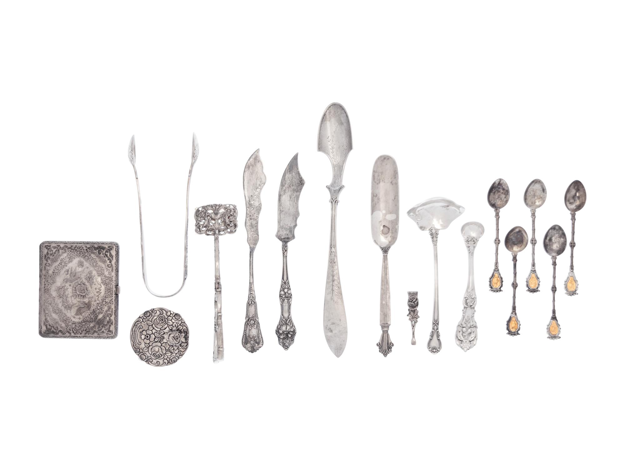 A Collection of Silver and Silver Mounted Articles
