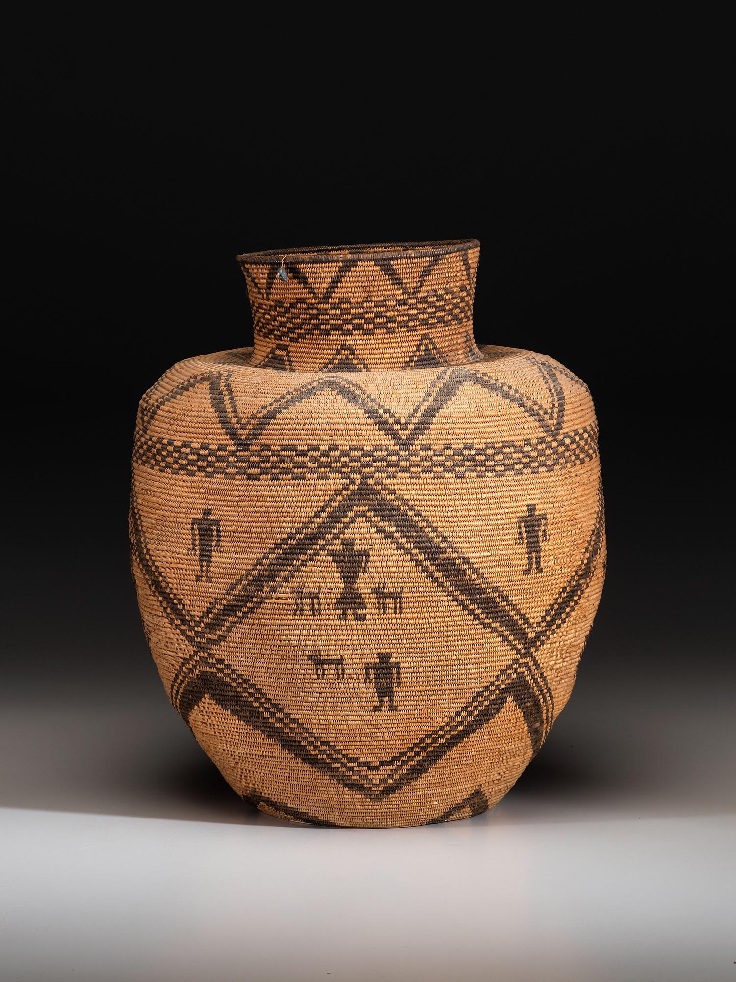Apache Figural Basketry Olla